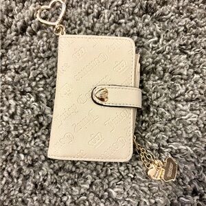 Juicy Couture Cream Wallet with Heart Charm
